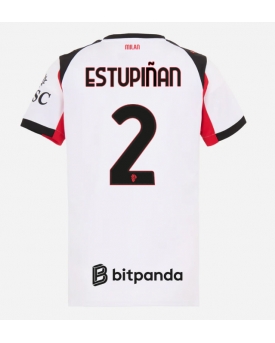 Billige Fotballdrakt AC Milan Pervis Estupinan #2 Replika Bortedrakt Dame 2025-26 Kortermet Billige Fotballdrakt AC Milan Pervis Estupinan #2 Replika Bortedrakt Dame 2025-26 Kortermet